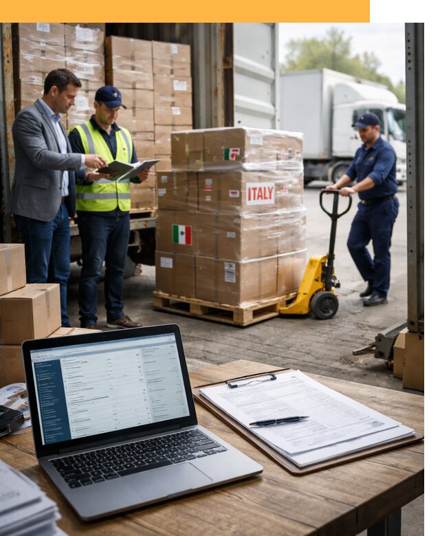 Доставка грузов из Италии: морские и авиаперевозки от 18409