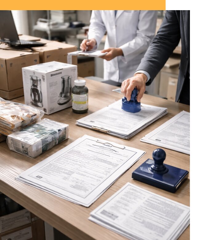 Сертификация импортных товаров от 12272 с таможенным сопровождением